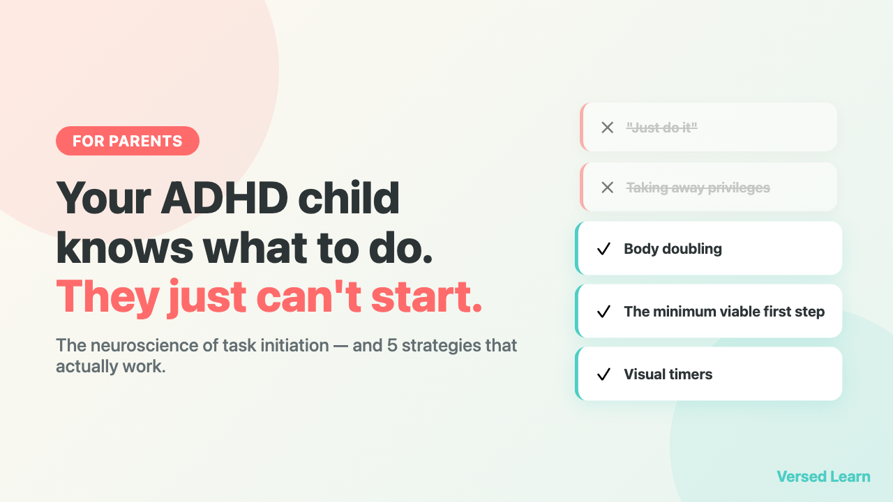 Why Your ADHD Child Can't Start Tasks